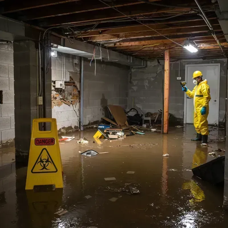 Flooded Basement Electrical Hazard in Kennesaw, GA Property